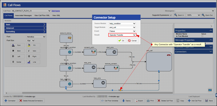 Operator Transfer in Call Flow