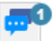 Chat icon with count of messages